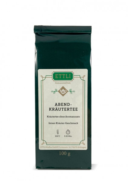 Abend-Kräutertee 100g
-Kräutertee ohne Aromazusatz-